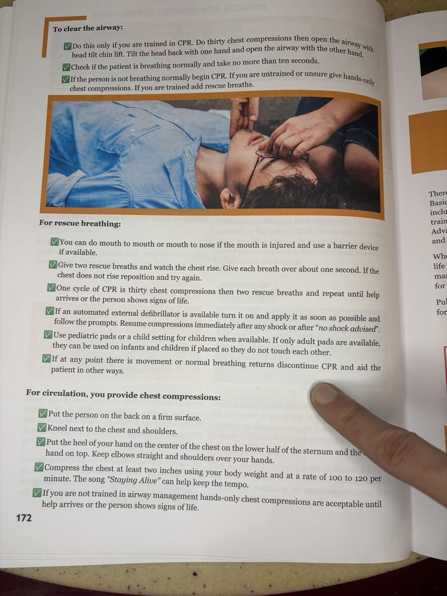 Survival MD page on CPR chest compressions