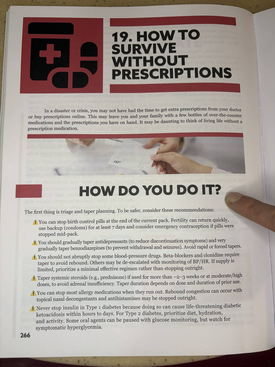 The opening page of the How to Survive Without Prescriptions chapter