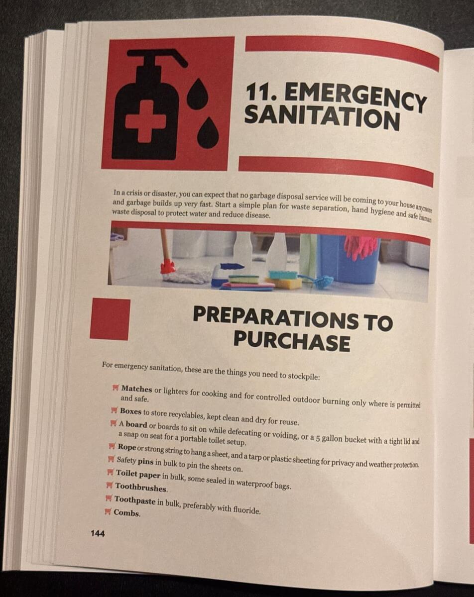 Survival MD Chapter 11 opening page: Emergency Sanitation
