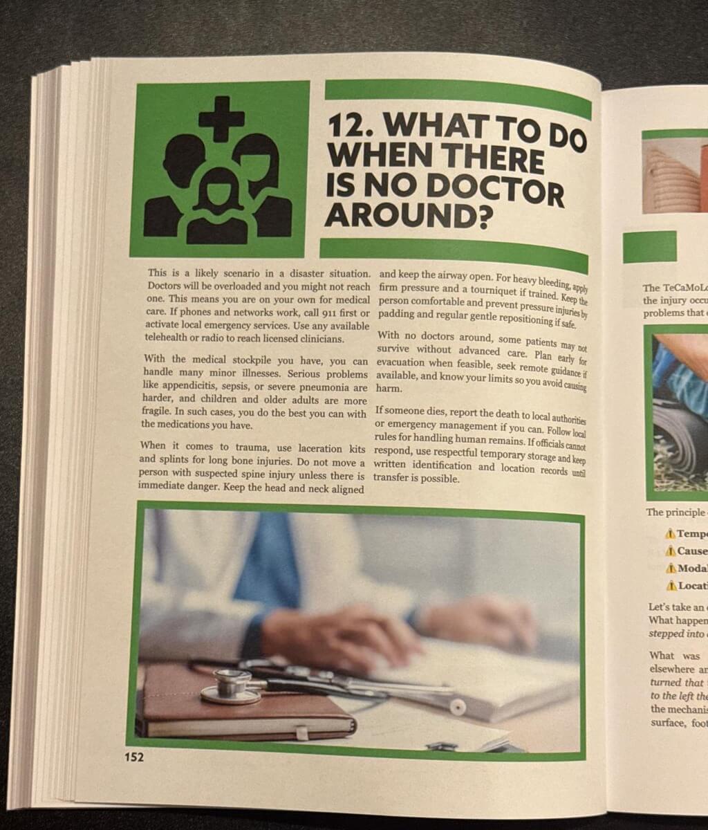 Survival MD Chapter 12 opening page: What to Do When There Is No Doctor Around?