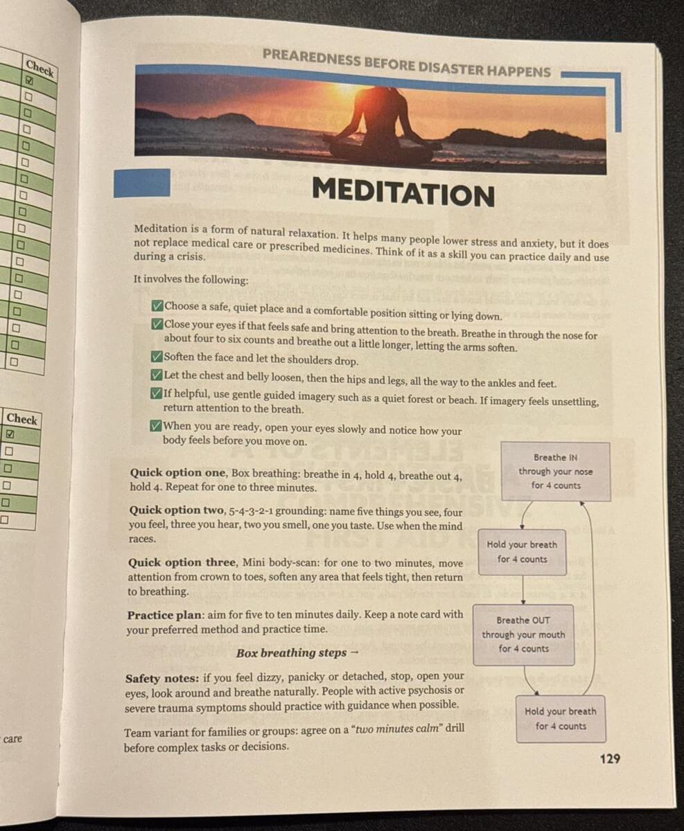 Survival MD Meditation section in Chapter 9