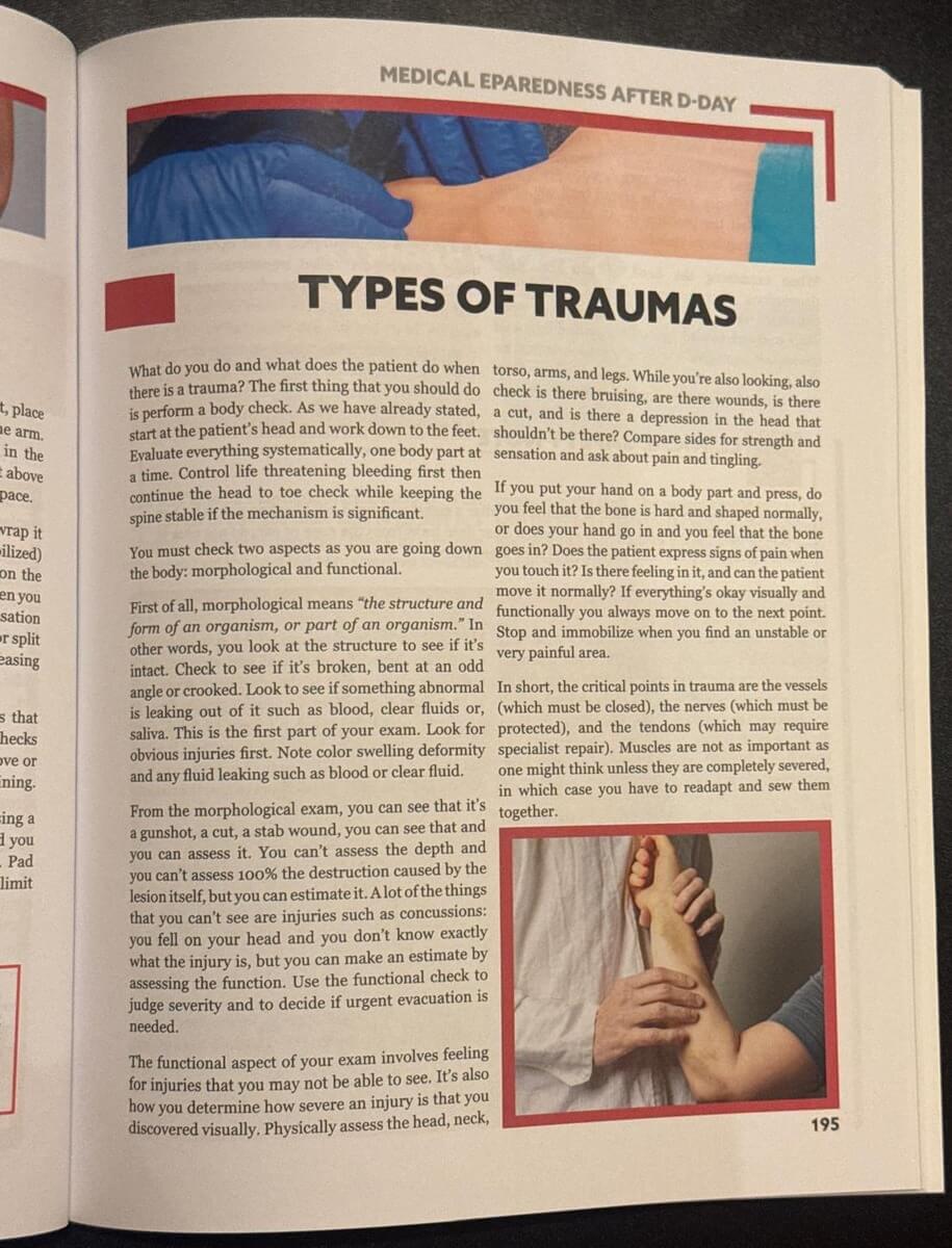 Survival MD Types of Traumas section in Chapter 15
